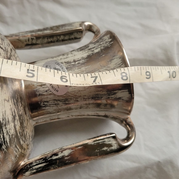 Vintage Stangl Colonial Silver Dual Handle Vase - Picture 8 of 9